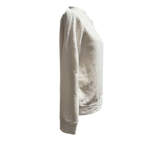QUINCE Super Soft Fleece Crew in Off White Size Medium - Picture 3 of 5